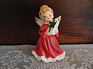 Vintage Napco Chistmas Angel Holding Gift