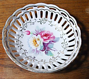 Beautiful 5 Inch Hand Painted Victorian Floral Bowl