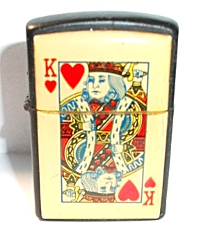 1990`s Black King Of Hearts Pocket Lighter