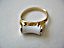Vintage Sarah Coventry Gold Tone & White Ring Size 7