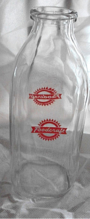 Vintage Logo Foodcraft Quart Milk Bottle