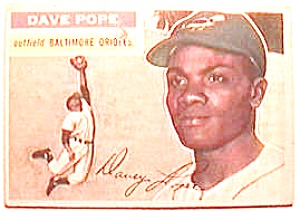 Dave Pope Baseball Card 1956 Topps #154
