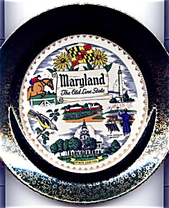 Maryland Old Line State Plate Mid Century