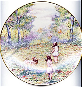 Dominic Mingolla Collector Plate 'picking Flowers' 1977
