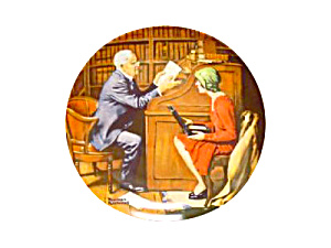 Norman Rockwell Plate 'the Professor' 1986