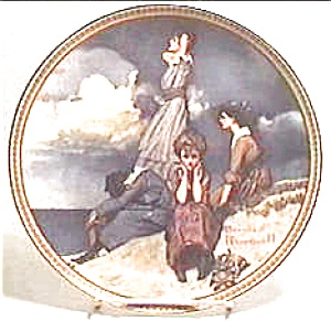 Norman Rockwell Plate 'waiting On The Shore'
