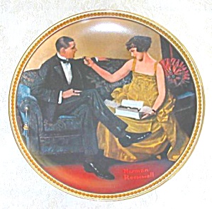 Norman Rockwell Plate 'flirting In The Parlor'