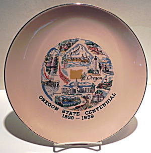 Vintage Oregon State Centennial Collector Plate 1959