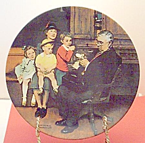 Norman Rockwell Plate 'the Family Doctor' 1992