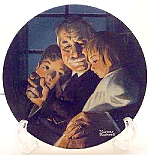 Norman Rockwell Plate 'bedtime Story' 2000