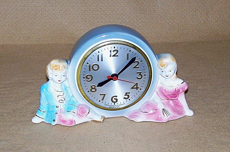 Hand Painted Figurine W/sessions Clock