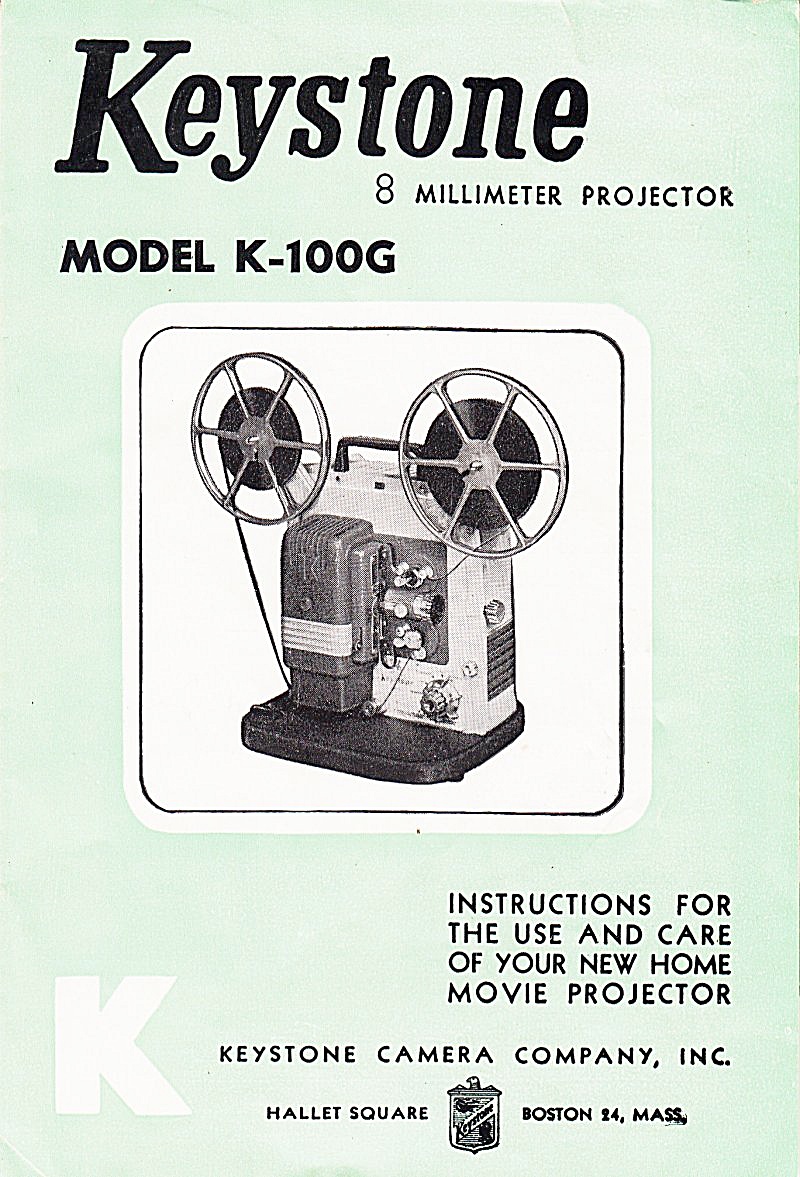 Keystone 8mm Projector Modk-100g--downloadable E-manual