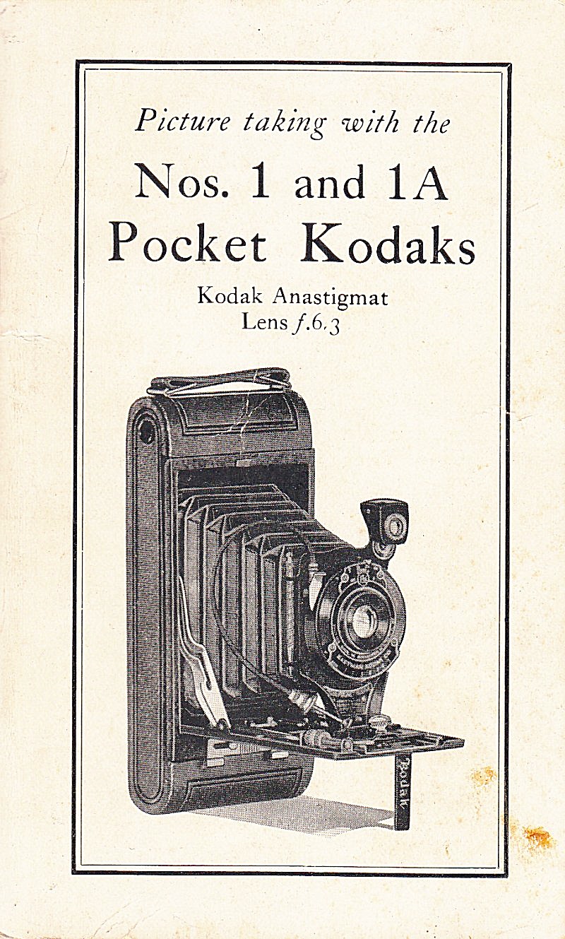 Kodak Pocket No's 1 & 1a Cameras--downloadable E-manual