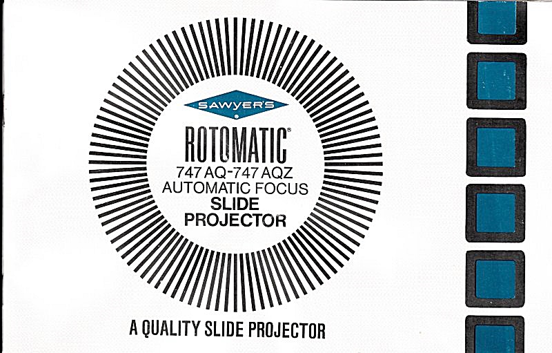 Sawyers Rotomatic Slide Projector-downloadable E-manual