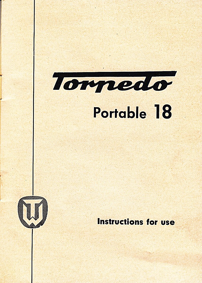 Torpedo Portable 18 Typewriter - Downloadable E-manual