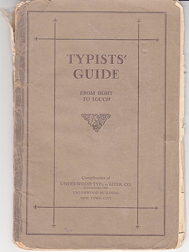 Typists' Guide, Sight To Touch - Downloadable E-manual