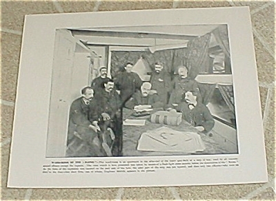 1898 Uss Maine Ward Room & Junior Officers Prints, Spanish Am War