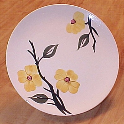 Southern Potteries Blue Ridge Pottery Yellow Mayflower Dinner Plate