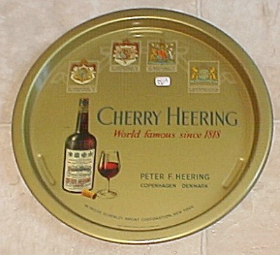 Cherry Heering Tray, Peter F. Heering, Schenley Import Corp.