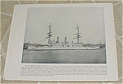 1898 Naval Ship Print, Uss Boston, Uss San Francisco, U.s. Navy