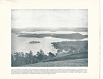 Loch Lomond, Scotland 1892 Shepp's Photographs Original Book Page