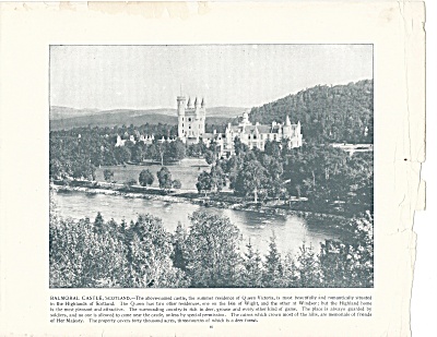 Balmoral Castle, Scotland 1892 Shepp's Photographs Original Book Page