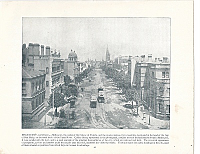 Collins Street, Melbourne, Australia 1892 Shepp's Photos Book Page