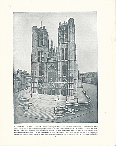 Cathedral Of Ste. Gudule, Brussels, Belgium, 1892 Shepp's Photos Bk Pg