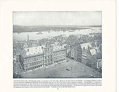 Antwerp, Belgium, 1892 Shepp's Photographs Original Book Page