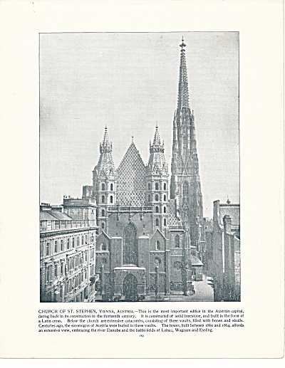 Church Of St. Stephen, Vienna, Austria 1892 Shepp's Photos Book Page