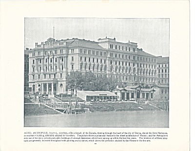 Hotel Metropole, Vienna, Austria 1892 Shepp's Photographs Book Page