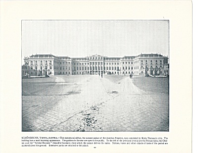 Schonbrunn Palace, Vienna, Austria 1892 Shepp's Photographs Book Page