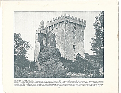 Blarney Castle, Ireland 1892 Shepp's Photographs Original Book Page