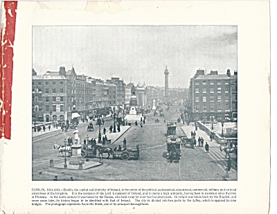 Sackville Street, Dublin, Ireland 1892 Shepp's Photographs Book Page