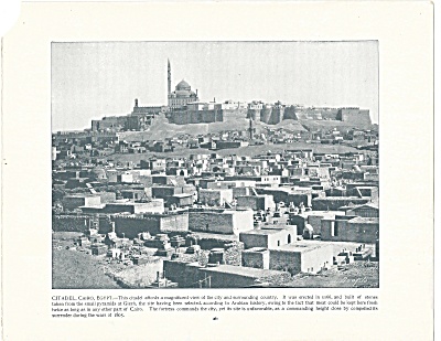 Citadel, Cairo, Egypt 1892 Shepp's Photographs Original Book Page