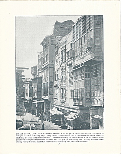 Street Scene, Cairo, Egypt 1892 Shepp's Photographs Original Book Page