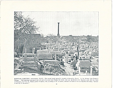Cemetery, Alexandria, Egypt 1892 Shepp's Photographs Book Page
