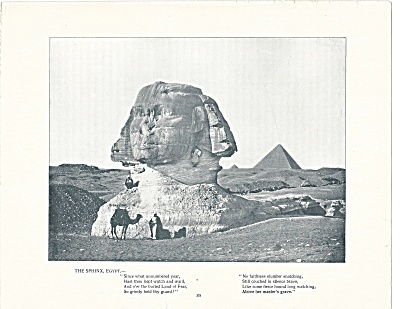 The Sphinx, Egypt 1892 Shepp's Photographs Original Book Page