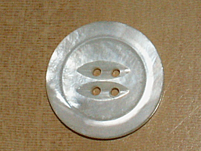 Unusual Antique Double Catseye Mother Of Pearl Shell Button 7/8&quot;