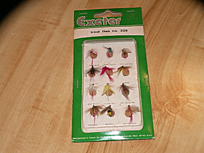 Vintage Never Opened Package Exeter Trout Flies #205 Fly Fishing
