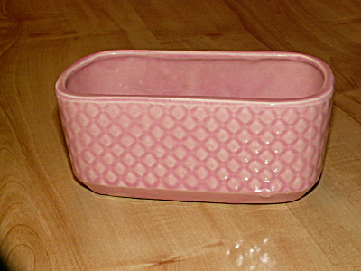 Vintage Mid Century Modern Pottery Small Planter Pink Marked #419 Us