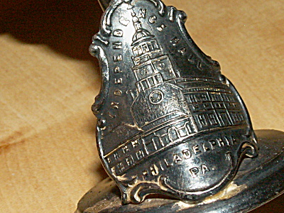 Vintage Souvenir Silverplate Vase Independence Hall Philadelphia Pa