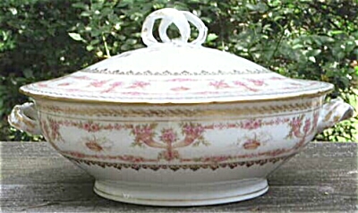 Lovely Gda Limoges China Covered Vegetable Round Serving Dish