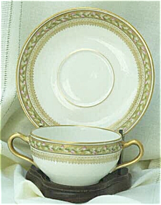 Theodore Havilland Limoges China Bouillon Cup & Saucer Sets
