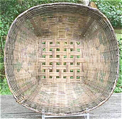 Antique Rustic Victorian Painted Basket