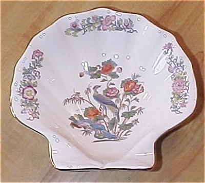 Lovely Vintage Wedgwood China Kutani Crane Shell Shaped Bowl Dish