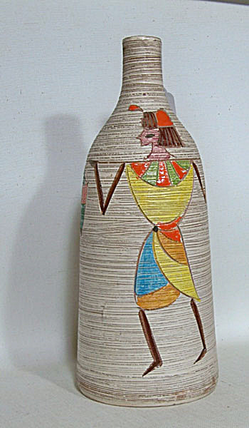 Bitossi Mid Century Sgrafitto Egyptian Vase