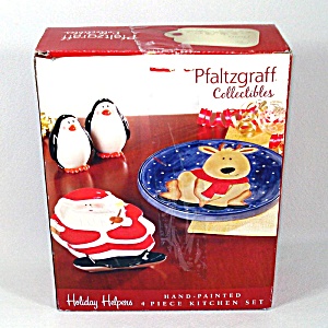 Pfaltzgraff Holiday Helpers Christmas Serving Set In Box