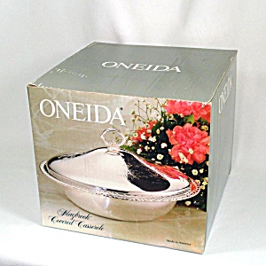 Oneida Maybrook Silverplate Casserole Mint In Box