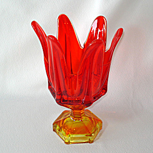 Viking Epic Amberina Handkerchief Vase 1973